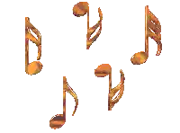 a bunch of music notes are floating in the air