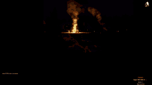 a screen shot of a video game shows a huge explosion
