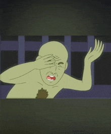 a cartoon of a man with a surprised expression on his face