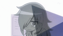 a drawing of a girl with a spiral in her eye and the word tokyo on the bottom right
