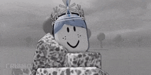 a cartoon character with a crown on his head says hi mafioso