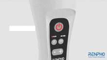 a renpho leg massager is shown with a renpho logo behind it