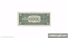 the back of a one dollar bill from the united states