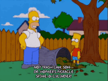 Homer Simpson Trash Can Spine GIF