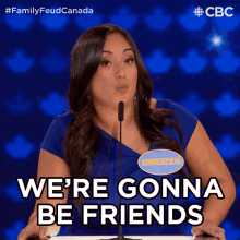 Were Gonna Be Friends Anneluzelia GIF - Were Gonna Be Friends Anneluzelia Family Feud Canada GIFs