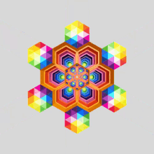 mindblown rainbow hexagons