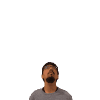 a man is looking up at the number 21