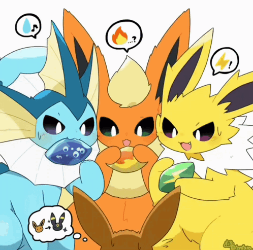 Cute and Kawaii Eeveelution Pokemon Stickers for Boys and Girls of All Ages