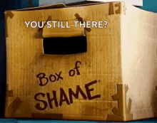 Box Of Shame You Still There GIF - Box Of Shame You Still There Agnes GIFs