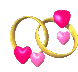 Heart Rings Sticker - Heart Rings Wedding Rings Stickers