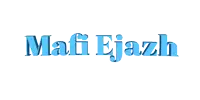 the name mafi ejazh is displayed in blue on a white background