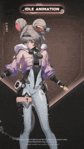 a poster for idle animation shows a girl named lumi