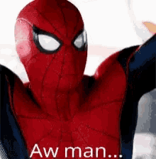 Spiderman Aw Man GIF - Spiderman Aw Man Upset GIFs