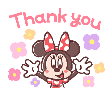 Minnie Mouse Sticker - Minnie Mouse Thank Stickers