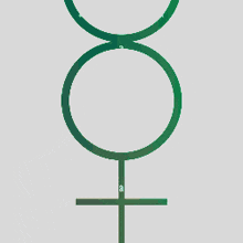 a drawing of a circle with a cross in the center
