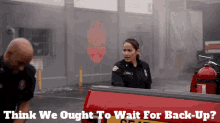 Station19 Andy Herrera GIF - Station19 Andy Herrera Think We Ought To Wait For Back Up GIFs