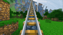 Roller Coaster Minecraft GIF - Roller Coaster Minecraft Mining Away GIFs