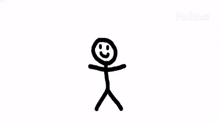 a stick figure with a smiley face on his face and arms .