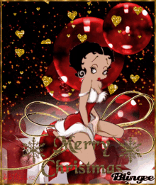 betty boop animated glitters sparkling merry christmas