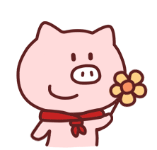 For You Pig Sticker - For You Pig Flower Stickers