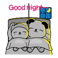 Good Night Bed Sticker - Good Night Bed Nighty Night Stickers