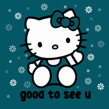 Hello Kitty Good To See You GIF - Hello Kitty Good To See You Teal GIFs