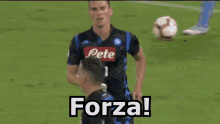Milik Napoli Forza Calciatore Calcio Abbraccio Vincere GIF