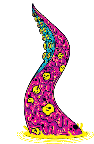 Squid Trip Sticker - Squid Trip Smile Stickers