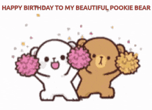 a happy birthday to my beautiful pookie bear card