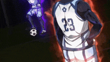 a basketball player with the number 23 on the back of his jersey