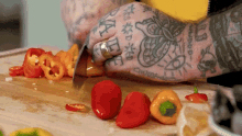 Chopping Matty Matheson GIF - Chopping Matty Matheson Slicing Bell Peppers GIFs