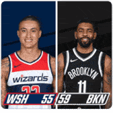 Washington Wizards (55) Vs. Brooklyn Nets (59) Half-time Break GIF - Nba Basketball Nba 2021 GIFs