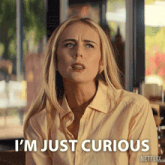 a woman says i 'm just curious on a netflix advertisement
