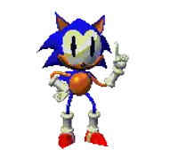 a pixel art of sonic the hedgehog wearing a skeleton costume and giving a thumbs up .