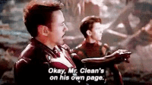 Infinity War Tony Stark GIF - Infinity War Tony Stark Mr Clean GIFs