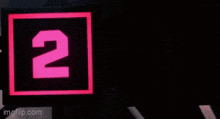 the number 1 is displayed in a square on a black background