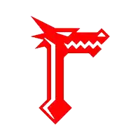 a red letter f that looks like a dragon