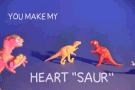 Dinosaur You Make My Heartsaur GIF - Dinosaur You Make My Heartsaur GIFs