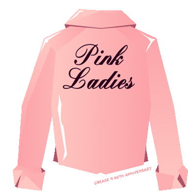 Pink Ladies Jacket Sticker - Pink Ladies Jacket Grease Stickers