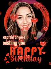 captain chymie wishing you a happy birthday with hearts
