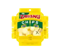 a yellow toy that says zakuzaku on the top