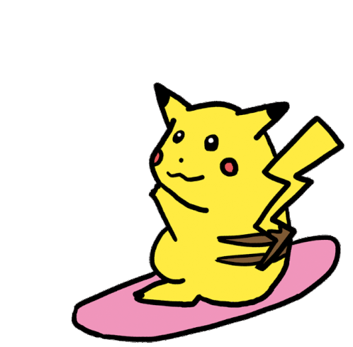 Pikachu Pokemon Sticker - Pikachu Pokemon Surf Stickers