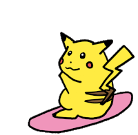Pikachu Pokemon Sticker - Pikachu Pokemon Surf Stickers