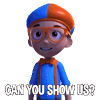 Can You Show Us Blippi Sticker - Can You Show Us Blippi Blippi Wonders - Educational Cartoons For Kids Stickers