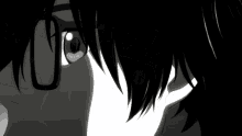 a close up of a person 's eye with glasses