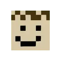 a pixel art drawing of a face with a smiley face on it