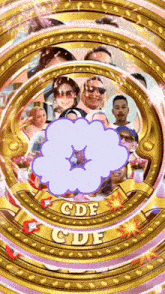 a picture of a group of people in a circle with a cloud in the middle that says ' cde ' on it