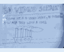 a child 's drawing of a boat with smoke coming out of it