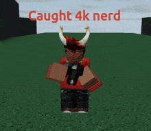 a caught 4k nerd sign with a cartoon character