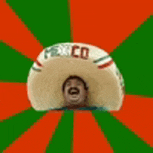a man in a sombrero with the word mexico on it